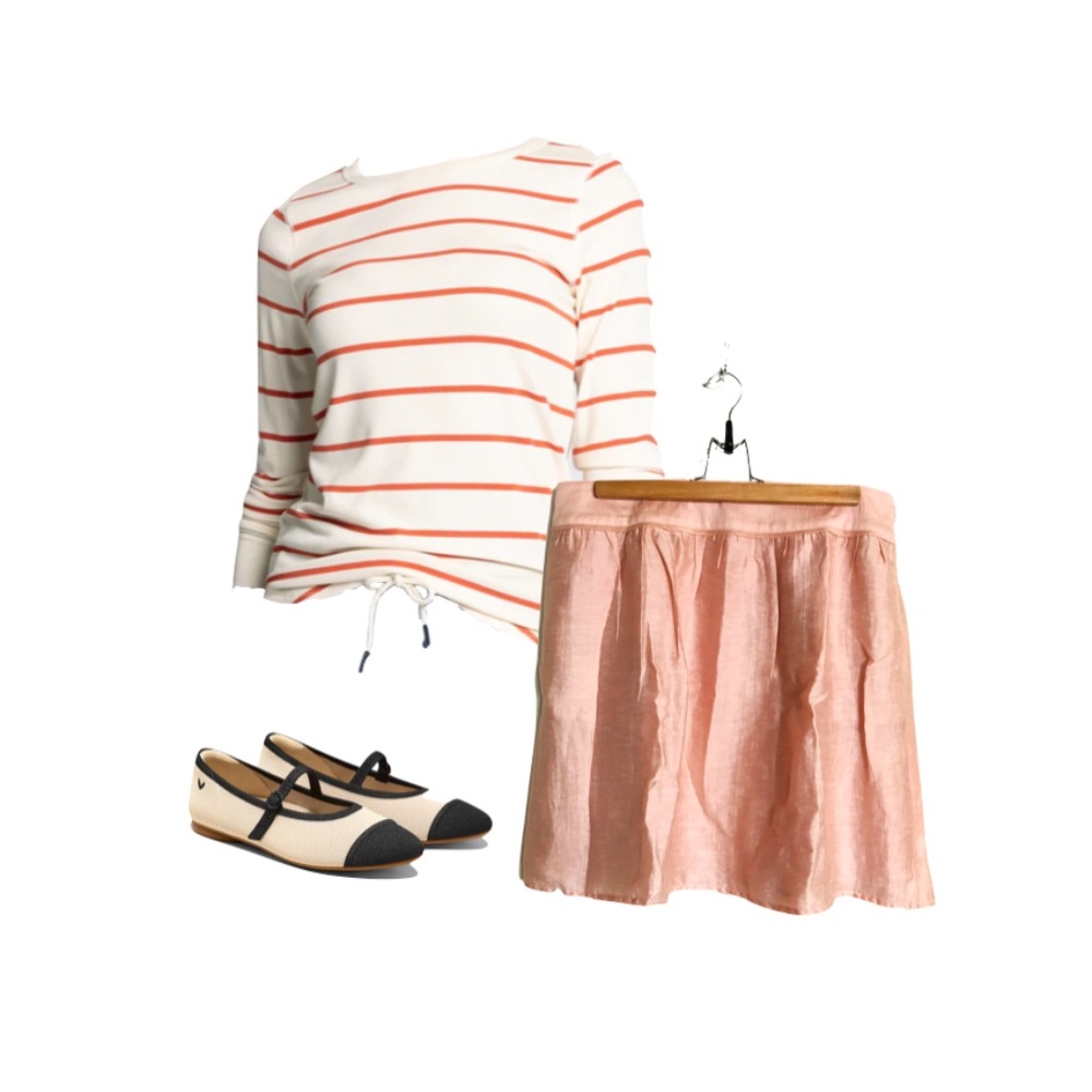 2/$29 Loft mini skirt size 8 pink A line